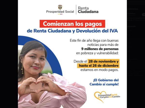 Renta Ciudadana: noviembre y diciembre