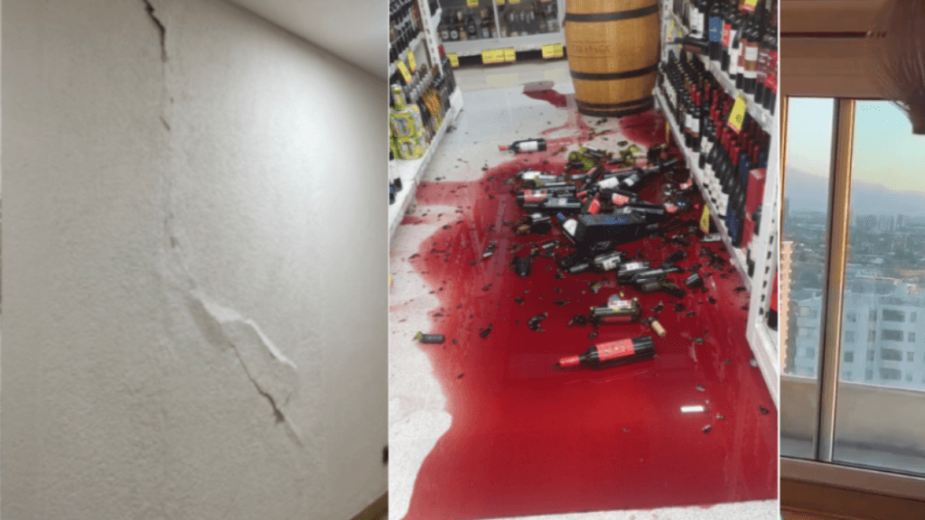 videos muestran la fuerza del movimiento telúrico