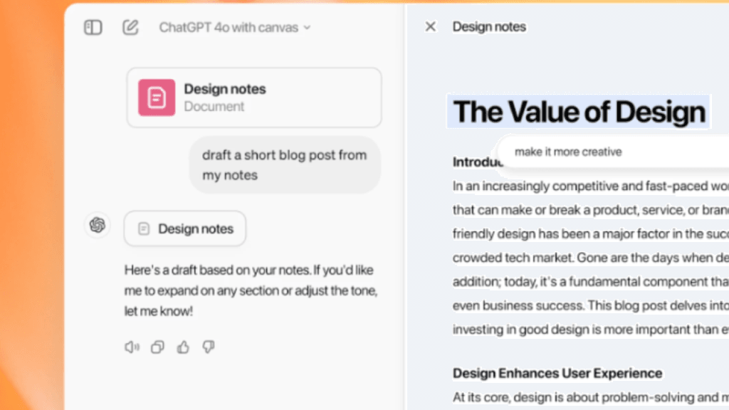 OpenAI integra o1 en Canvas y lleva este asistente de programación a ChatGPT para MacOS