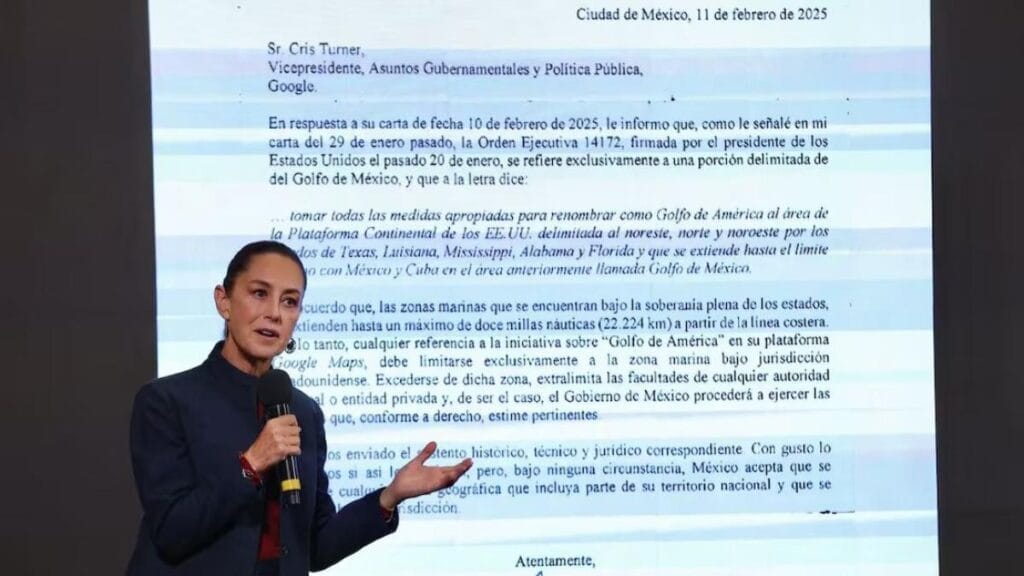 Esta fue la respuesta de Google a Claudia Sheinbaum tras renombrar el Golfo de México