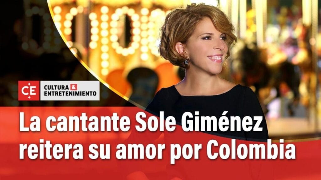 La cantante Sole Giménez reitera su amor por Colombia