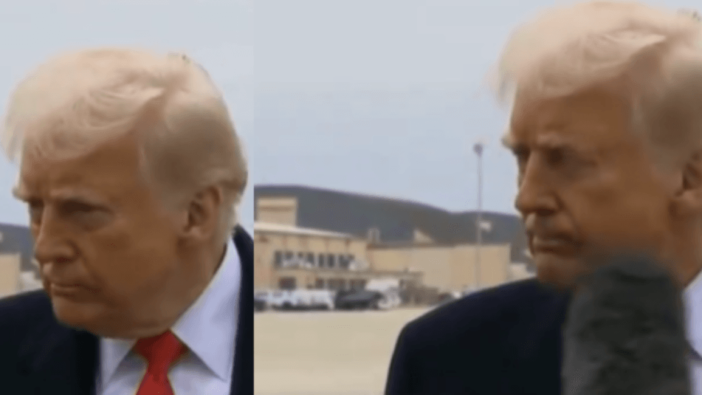 Donald Trump fue golpeado durante una entrevista en vivo con un micrófono, ¿cómo reaccionó el mandatario?