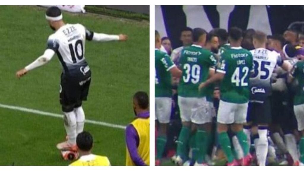 Memphis Depay se paró en el balón y hubo trifulca; video