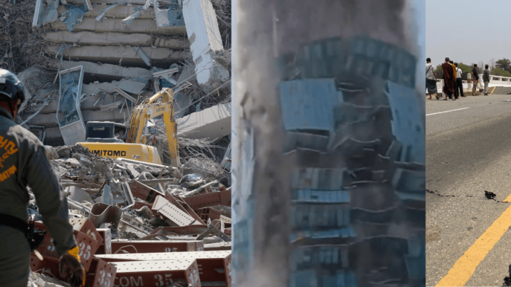 imágenes de los daños que dejó fuerte terremoto en Birmania y Tailandia