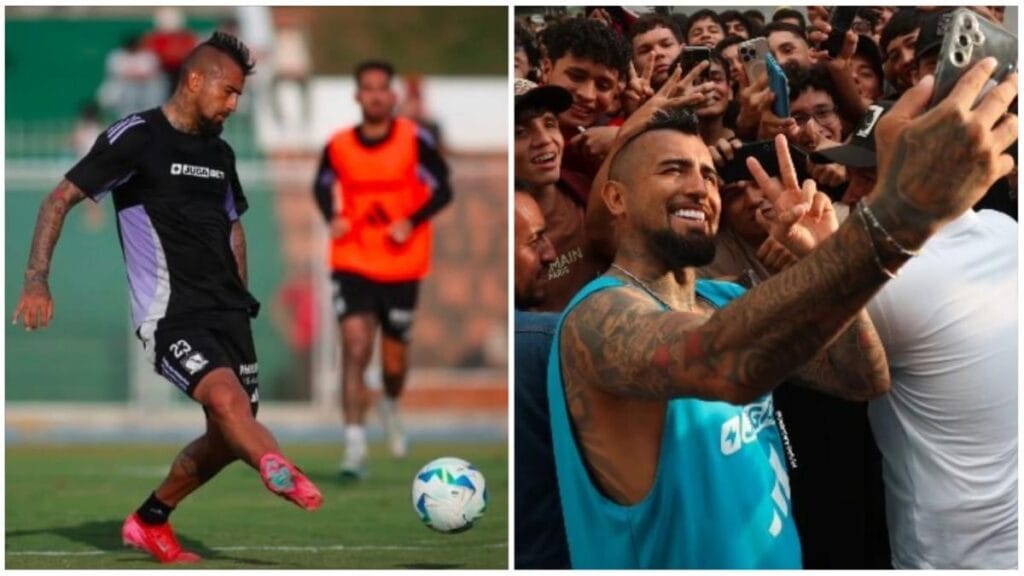 Arturo Vidal, figura de Colo Colo, está en Bucaramanga y causa euforia antes del partido que jugará en Libertadores