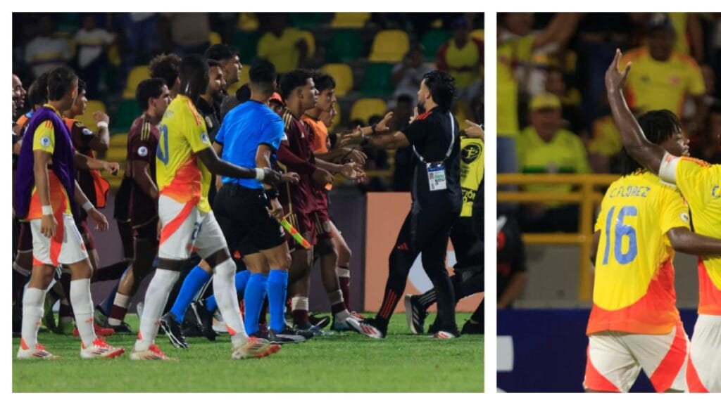 Colombia vs. Venezuela, en el Sub-17, terminó en bochornosa batalla campal en Cartagena: video