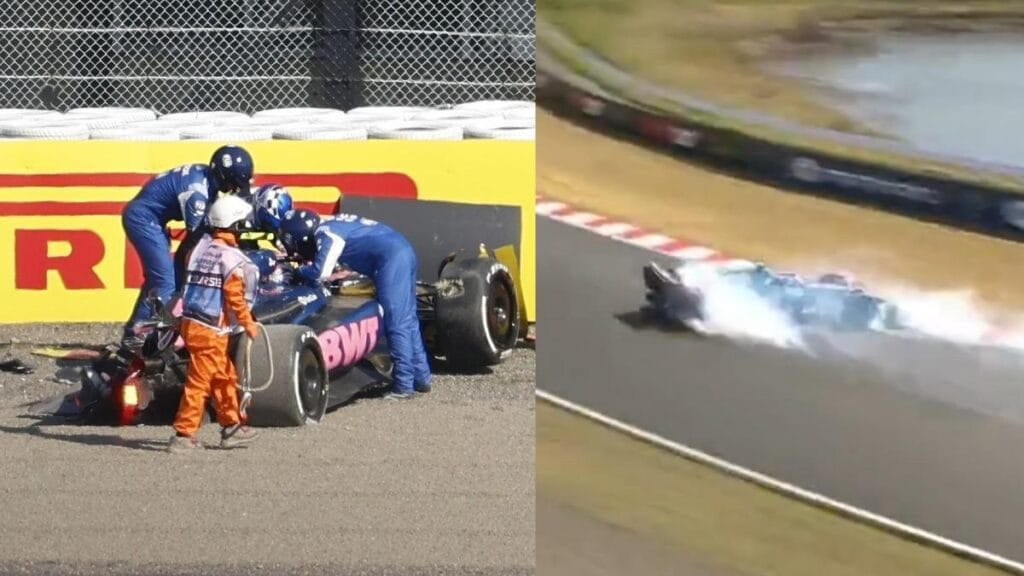 Jack Doohan perdió el control y destrozó su carro en el GP de Japón (video)