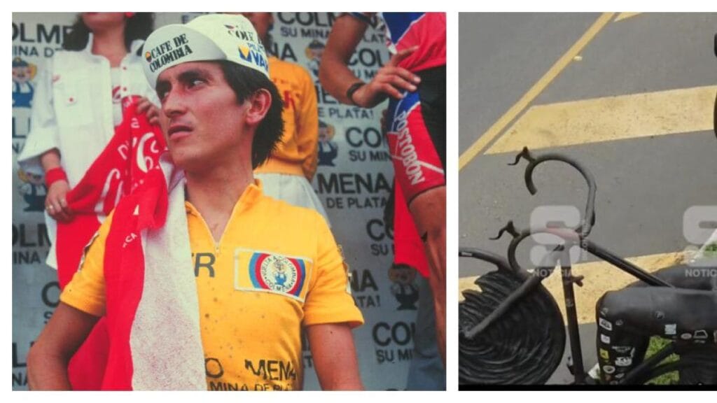 Lucho Herrera confronta a manifestantes que pintan su estatua, por presunta implicación en desaparición forzada