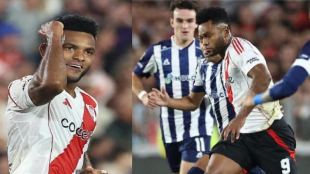 Miguel Ángel Borja salvó a River Plate de la derrota: marcó este golazo en la agonía del juego con Talleres