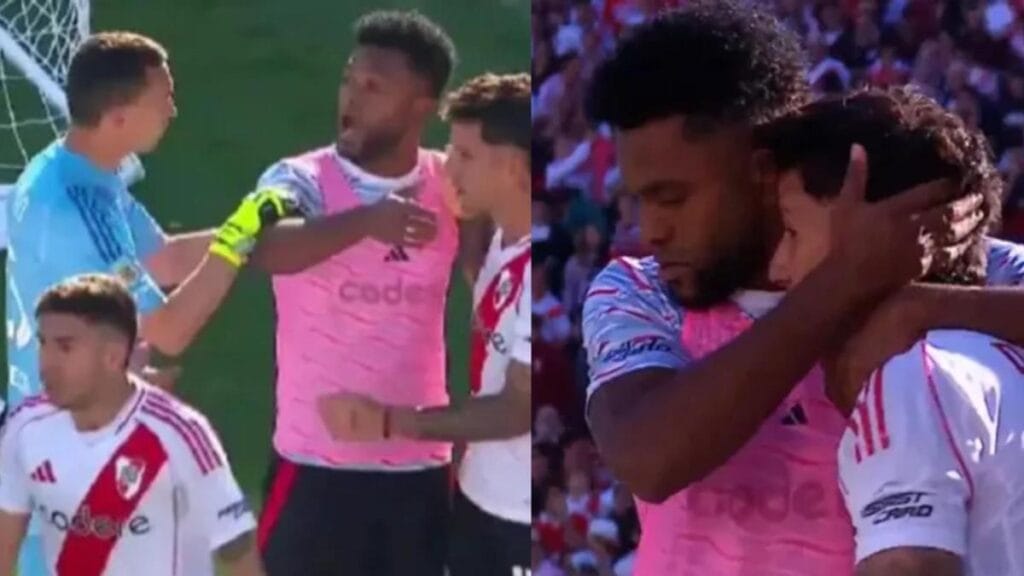 Miguel Borja tuvo picante cruce en el superclásico de River Plate vs. Boca Junior: 'Le pegas a tus hijos'