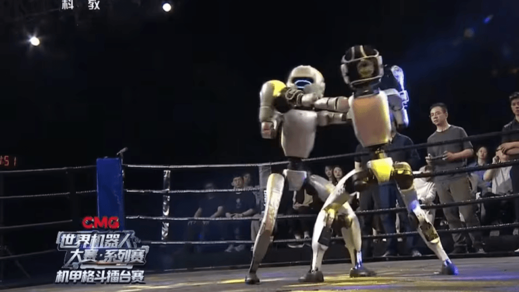 China realizó el primer campeonato de boxeo entre robots controlados por humanos: mejor que en ‘Gigantes de acero’