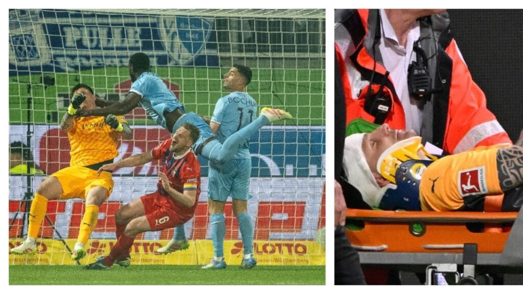 accidentado juego en la Bundesliga; video