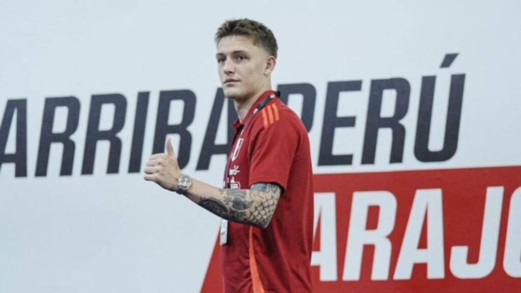 Oliver Sonne llegó a la selección peruana bajo la gestión de Juan Reynoso. - Crédito: FPF