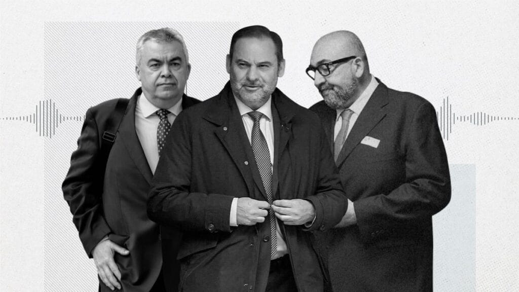 Santos Cerdán, José Luis Ábalos y Koldo García.