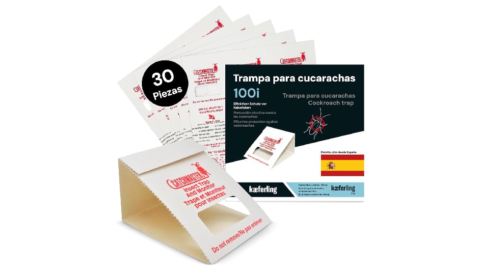 Trampas adhesivas para cucarachas (30 unidades).