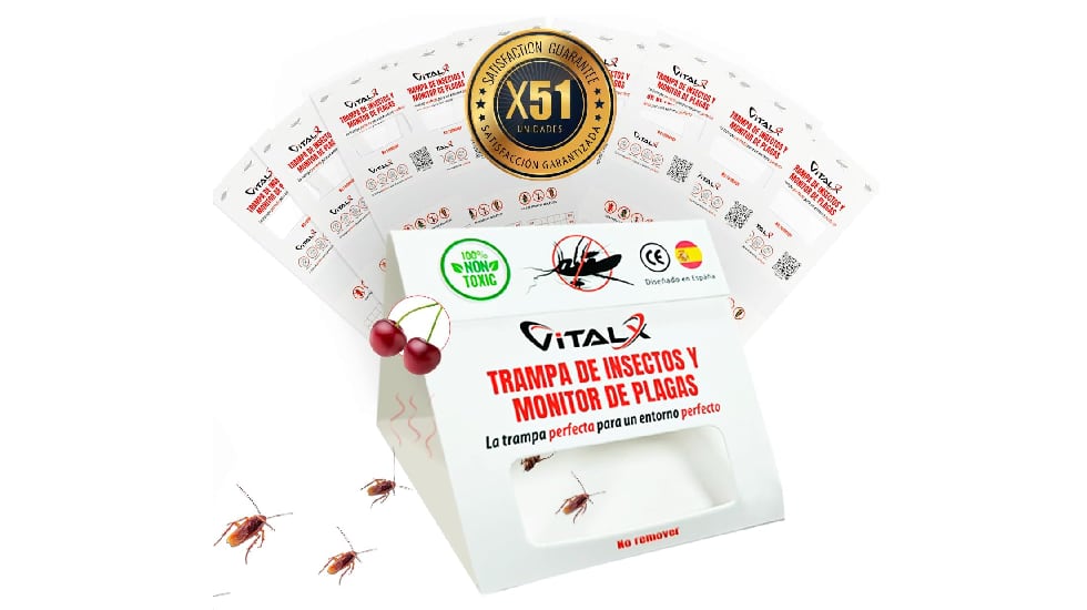 Trampa ultra adhesiva con aroma a cereza (51 unidades).