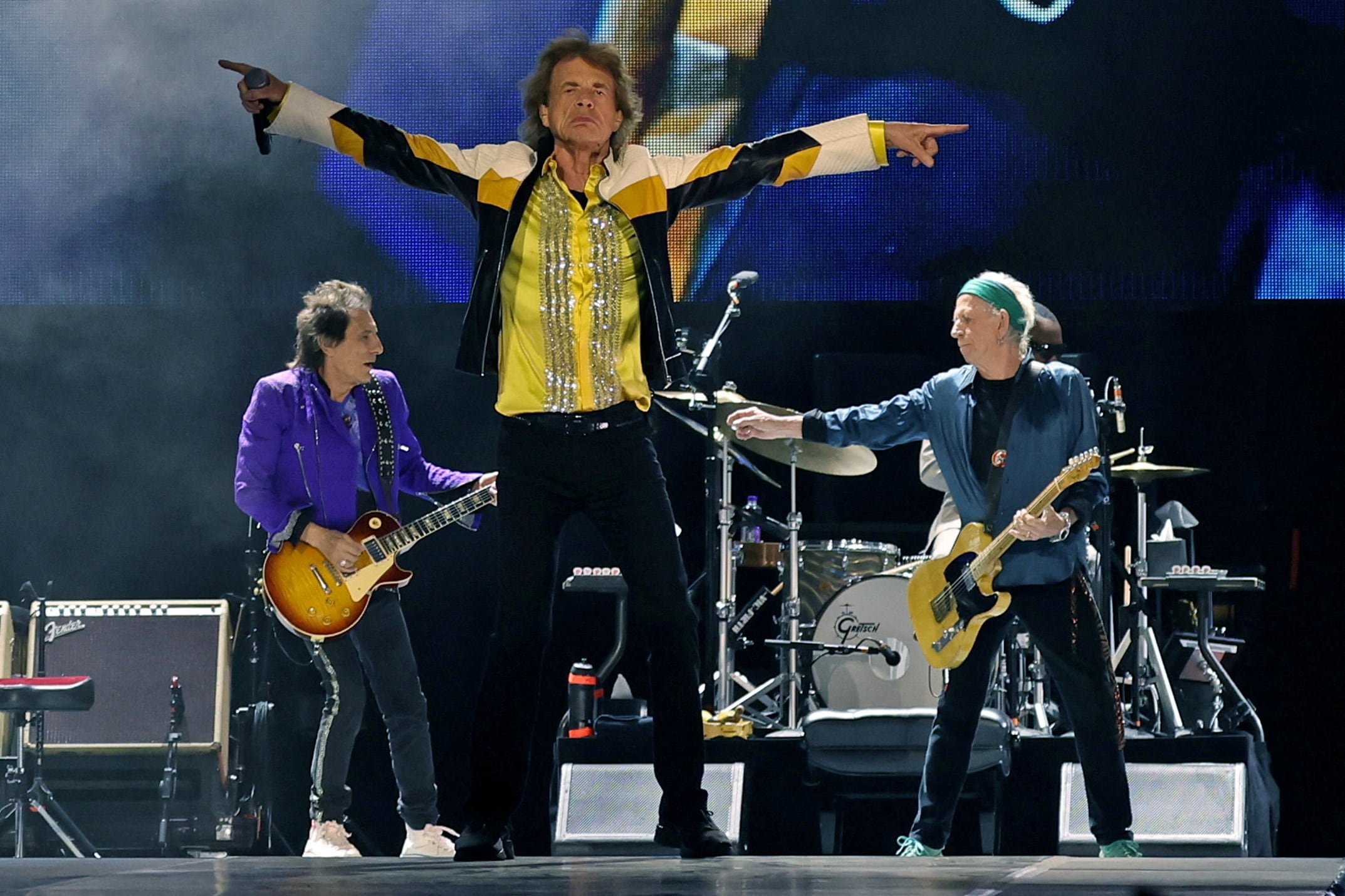 Mick Jagger, Keith Richards y Ronnie Wood trabajan en secreto junto al baterista Steve Jordan en el nuevo disco (REUTERS/Chris Helgren)
