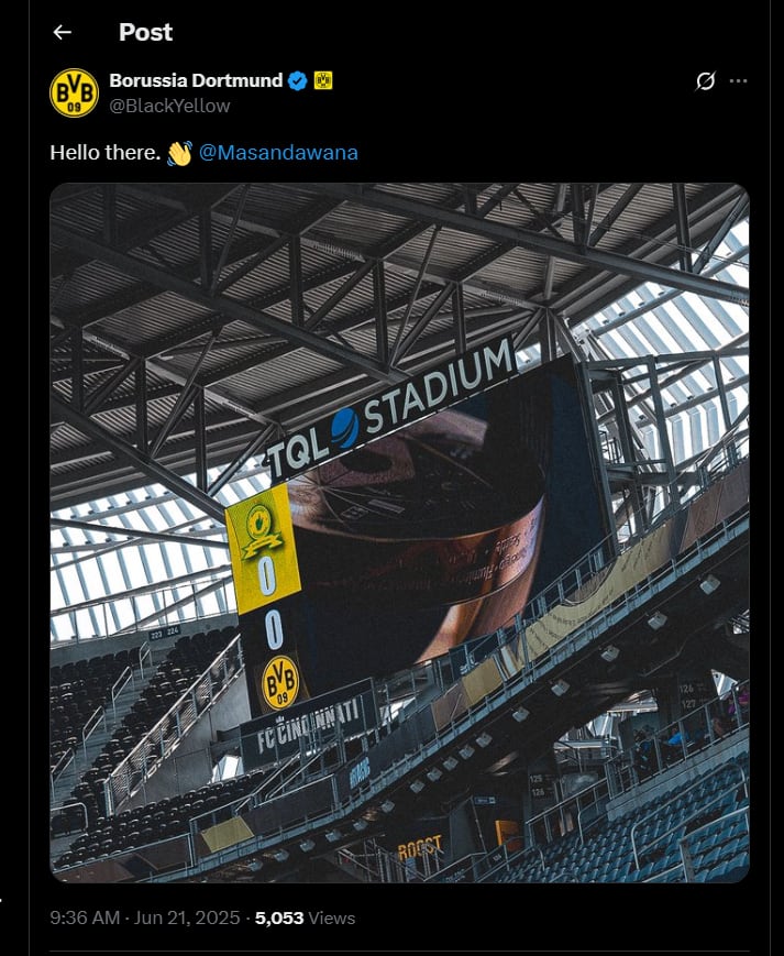 El cuadro alemán ya se encuentra en el estadio TQL-crédito @BlackYellow/X