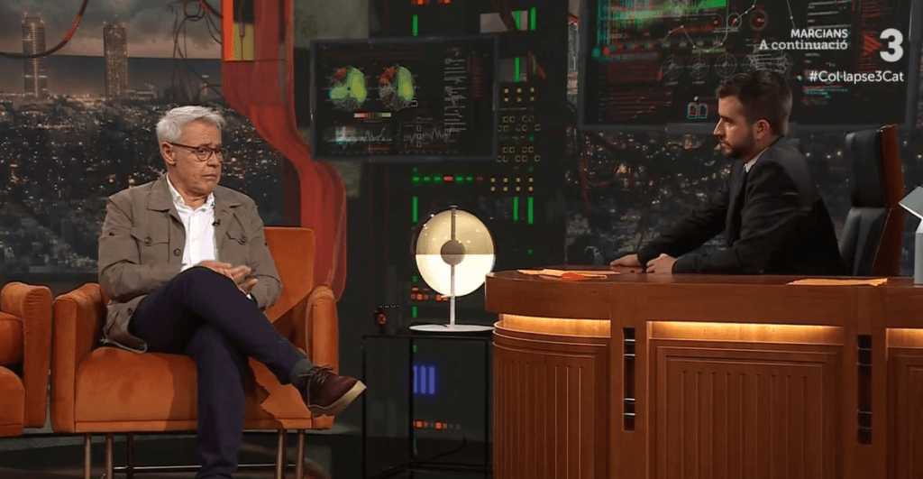 Jordi González junto a Ricard Ustrell, el pasado 8 de junio, en una captura de pantalla.