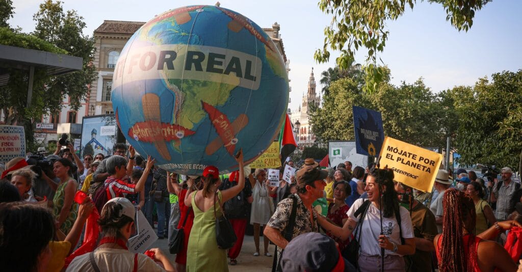 Una manifestación el domingo en Sevilla con motivo de la cumbre de la ONU.
