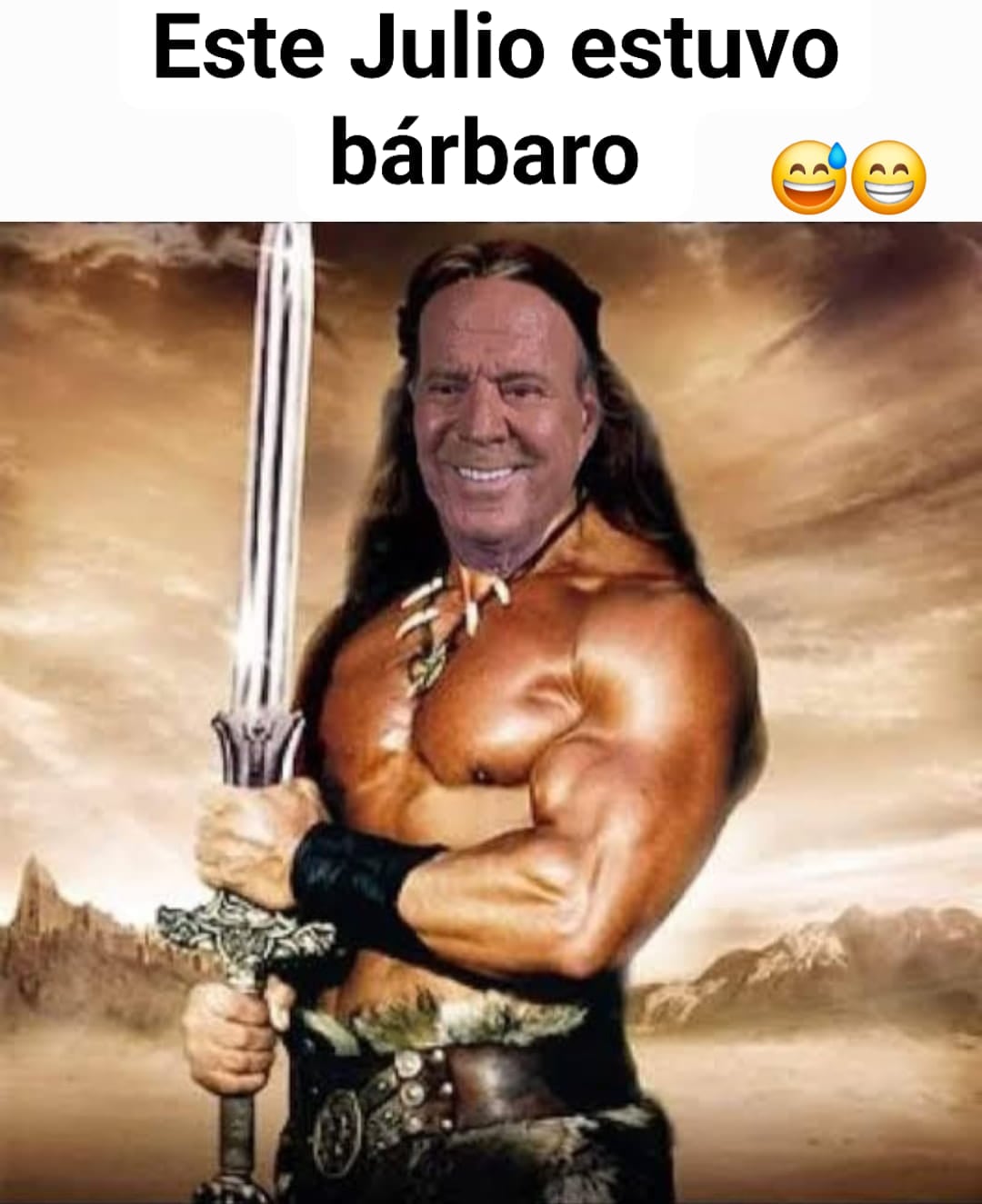 Usuarios de redes sociales despiden el mes con memes de Julio Iglesias. (Facebook)