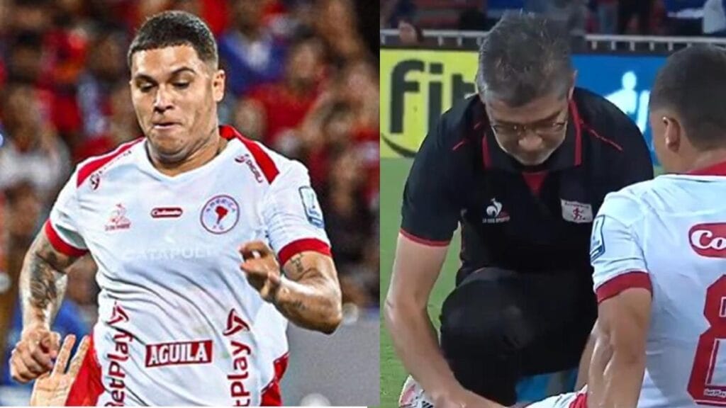 Juan Fernando Quintero salió golpeado en Medellín vs. América