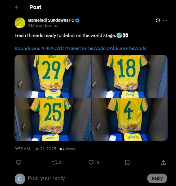 Así se prepara Mamelodi para su duelo ante el Borussia Dortmund-crédito @Masandawana/X