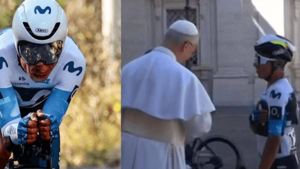 Nairo Quintana revela lo que le dijo al Papa León XIV en el encuentro que tuvo con él en el Giro de Italia
