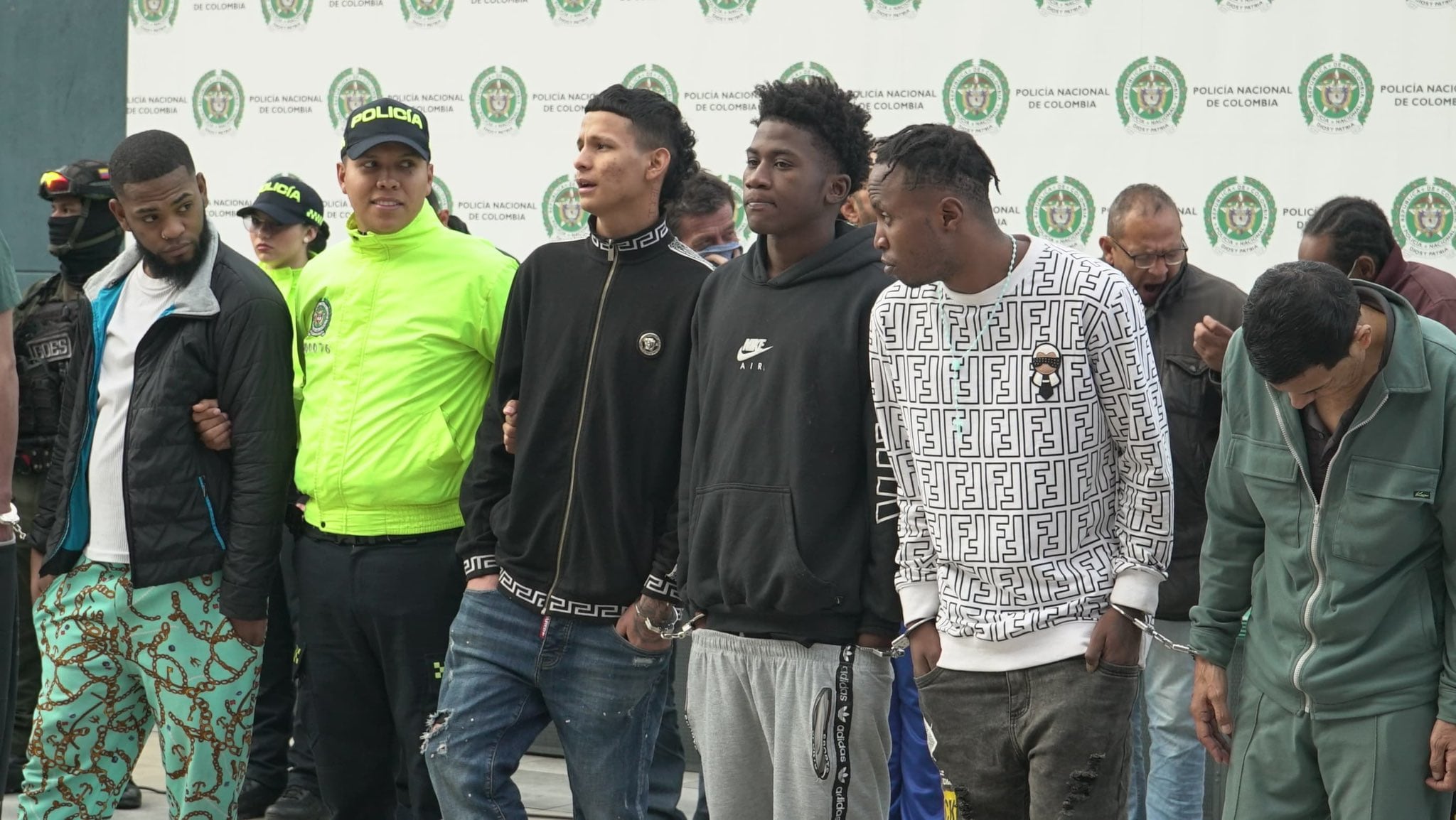 Entre los detenidos se encuentran alias Mocho y alias Ramón, sicarios que actuaban en el sur de la ciudad - crédito Alcaldía de Bogotá