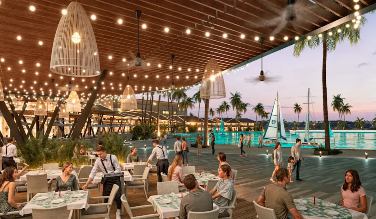 Se proyecta como el primer shopping resort del país, combinando comercio, turismo, hotelería, zonas residenciales y servicios especializados. 