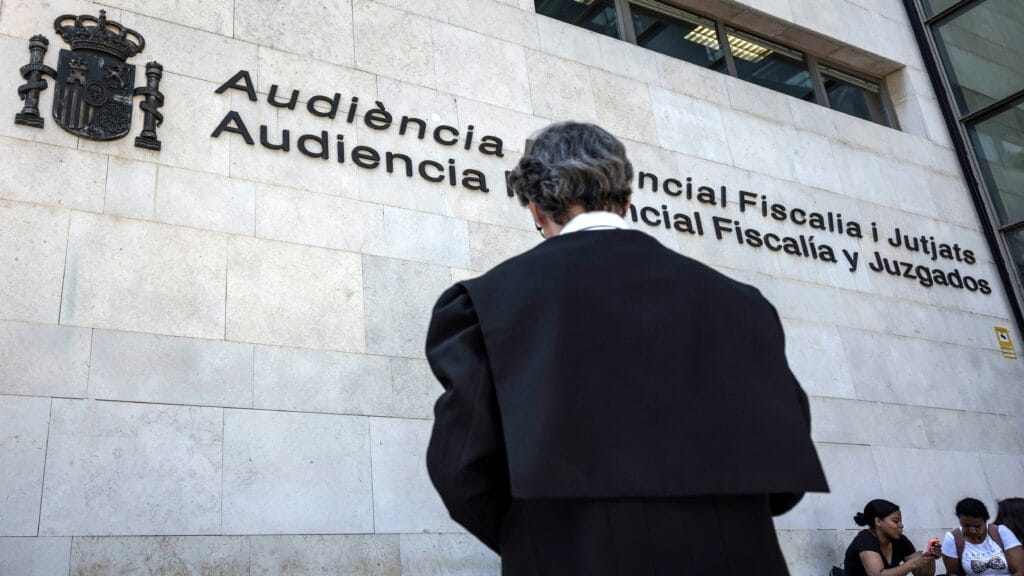 Imagen de la Ciudad de la Justicia de Valencia durante la huelga.