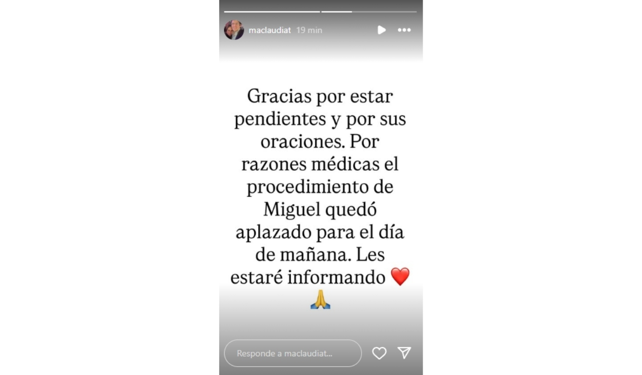 El procedimiento fue aplazado por decisión médica tomada