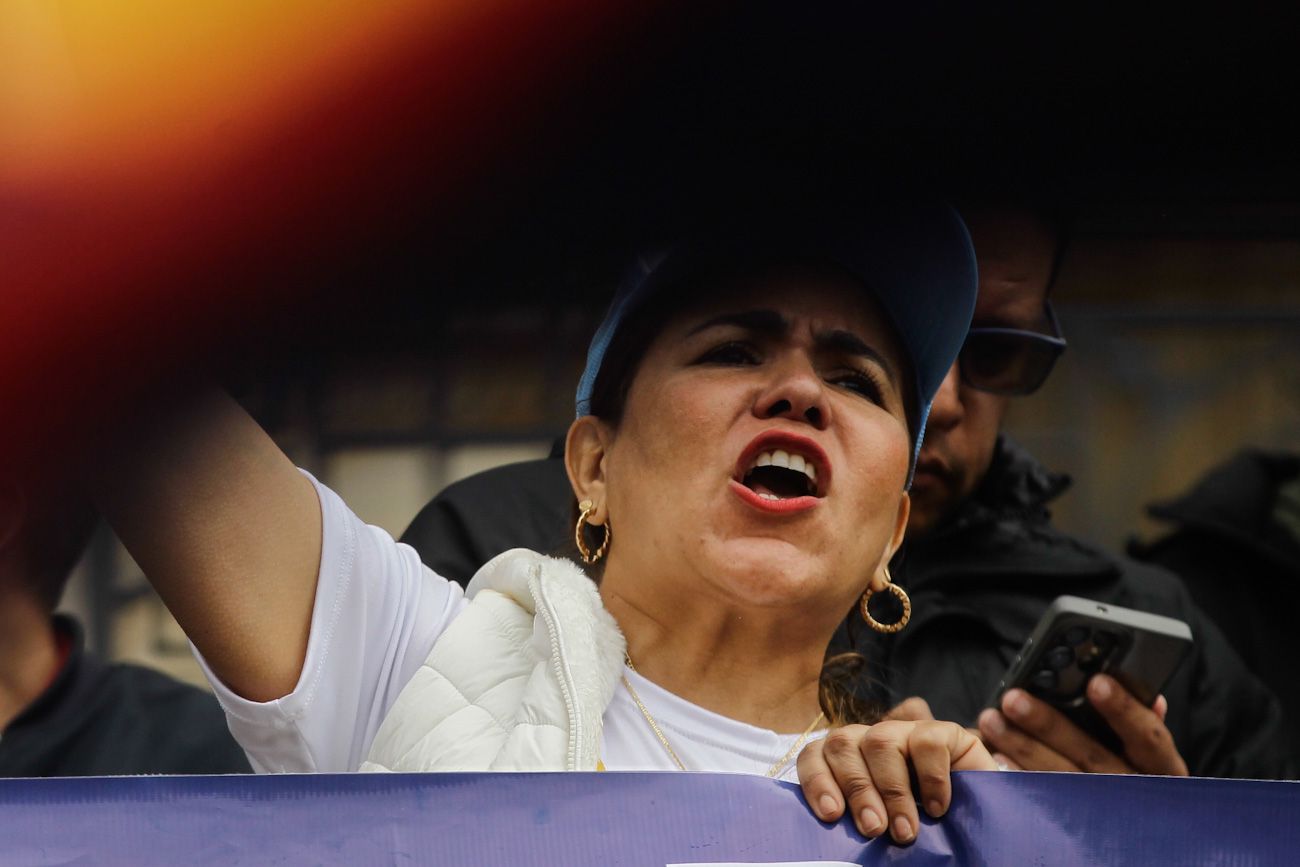 Marchas en apoyo a Álvaro Uribe en Bogotá.