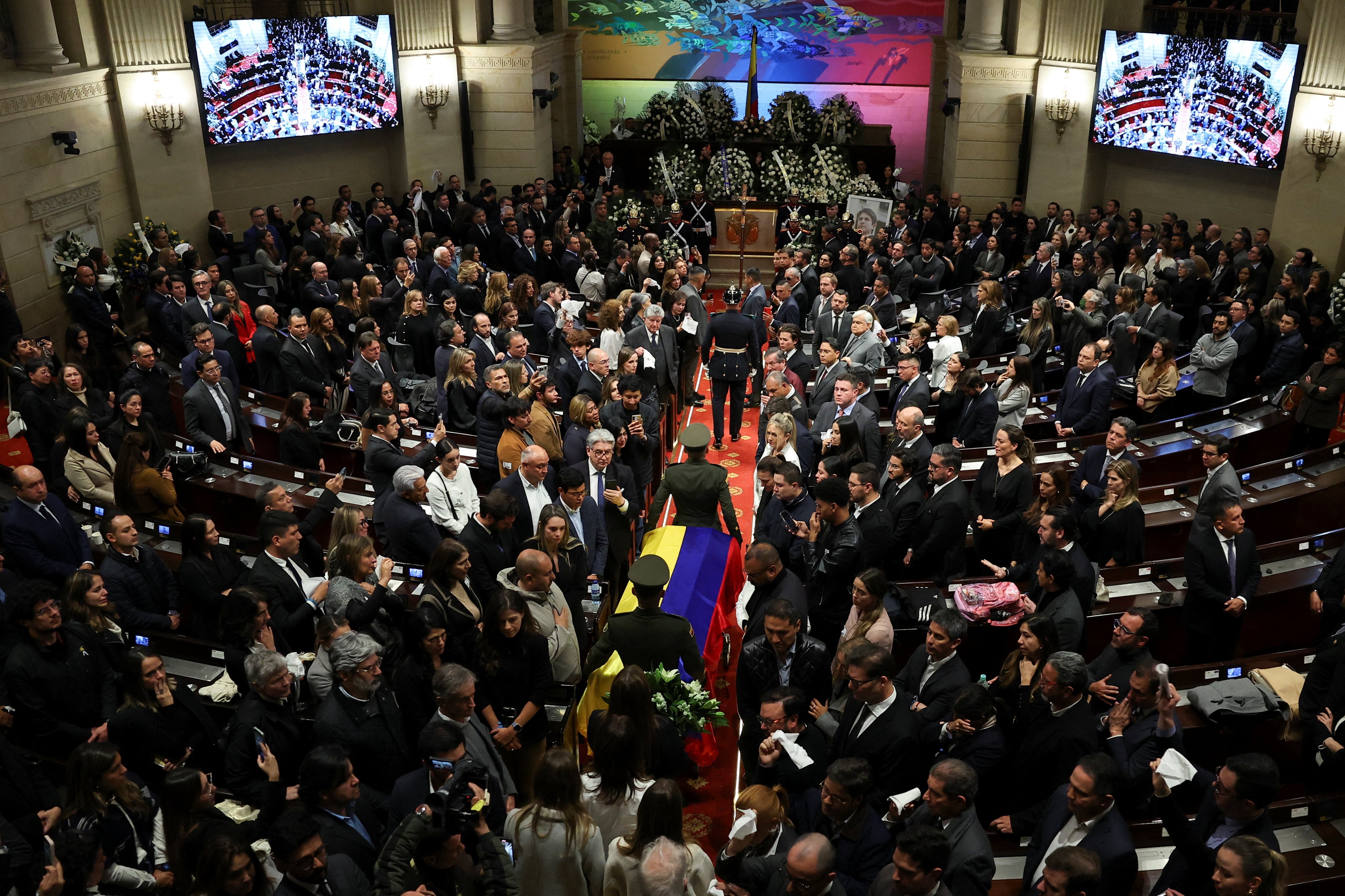 Homenaje al senador Miguel Uribe Turbay en el Congreso de la República de Colombia |REUTERS/Luisa Gonzalez
