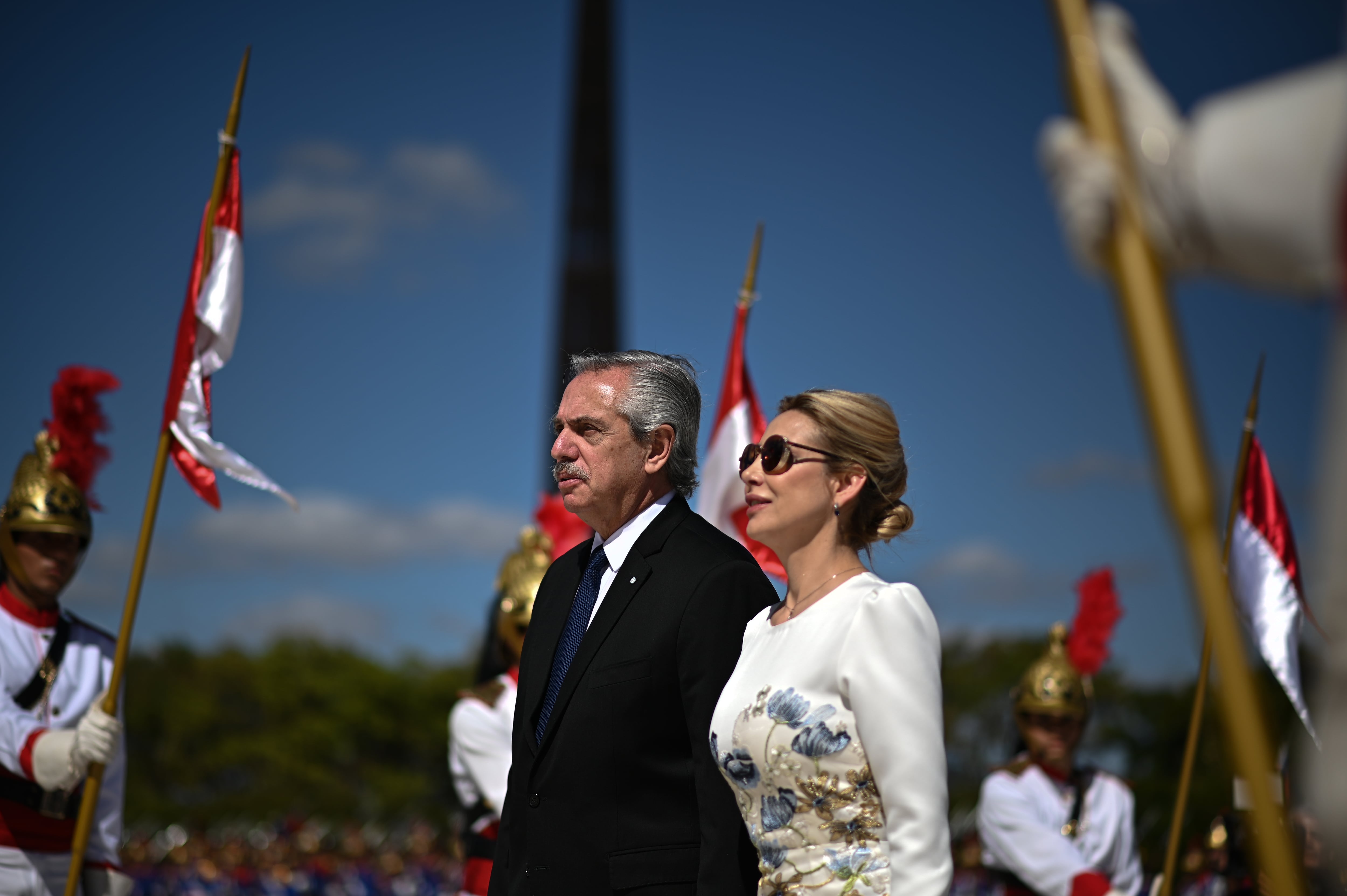 Alberto Fernández y Fabiola Yáñez. EFE/Andre Borges
