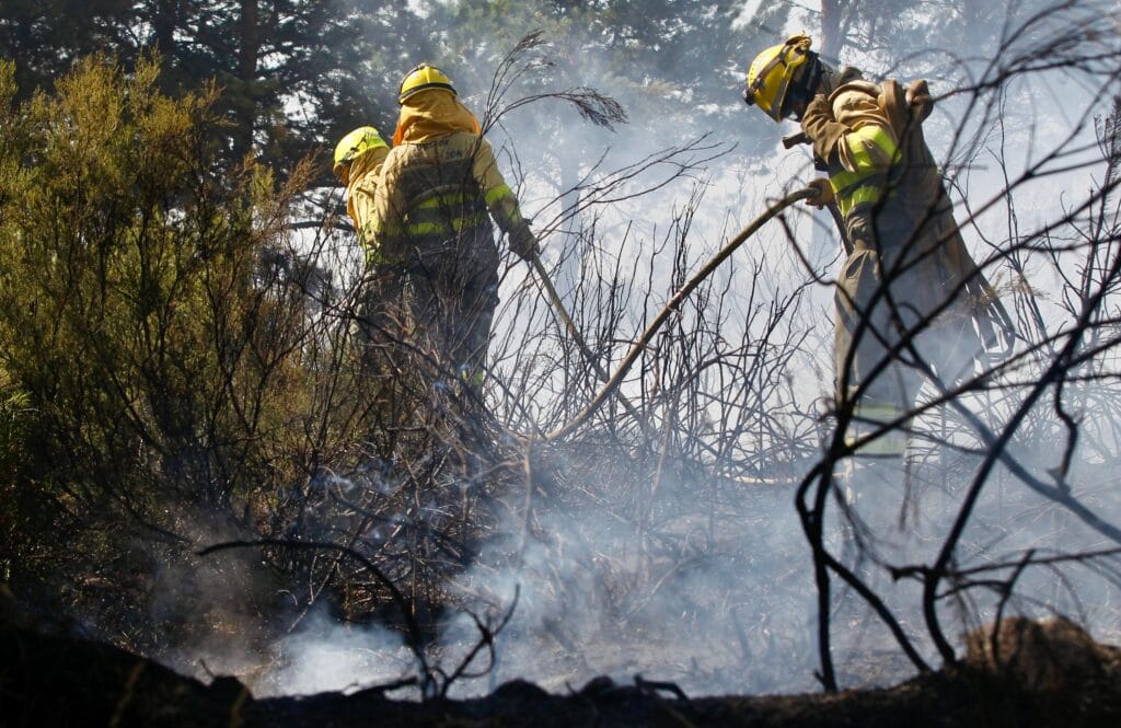 Interior cifra en 16 los incendios forestales activos con alto nivel de riesgo, con las llamas descontroladas entre Zamora y Ourense