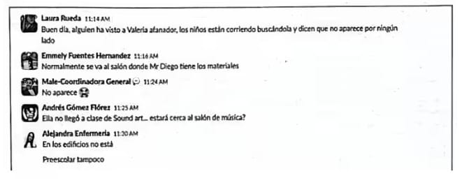 Chats sobre Valeria Afanador