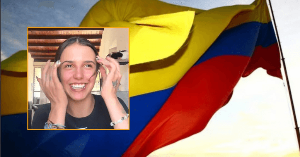 La Joven española resaltó la cultura y la gente de Colombia, asegurando que le ayudaron mucho para ir superando sus problemas de salud mental - crédito Colprensa y @lamijitaaaa/TikTok