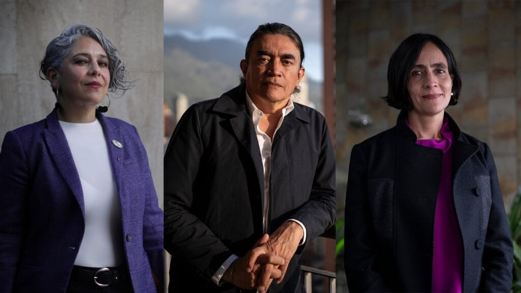 María José Pizarro, Gustavo Bolívar y Susana Muhamad.