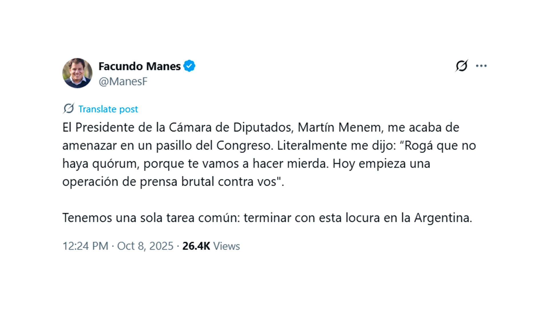 La acusación de Manes de la cual se hizo eco Juliano