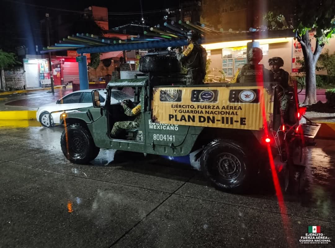 Fuerzas armadas trabajan en atención a emergencias por lluvias. Foto: (Sedena/FB)