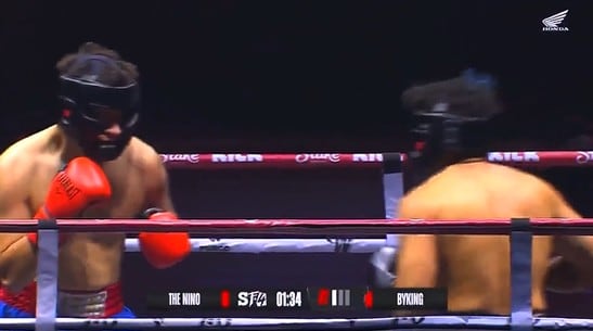 Combate entre The Nino y Byking - crédito captura de pantalla Kick