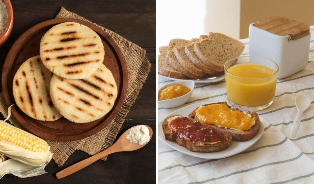 ¿Arepa o pan Qué comen más los colombianos en el desayuno, encuesta lo revela