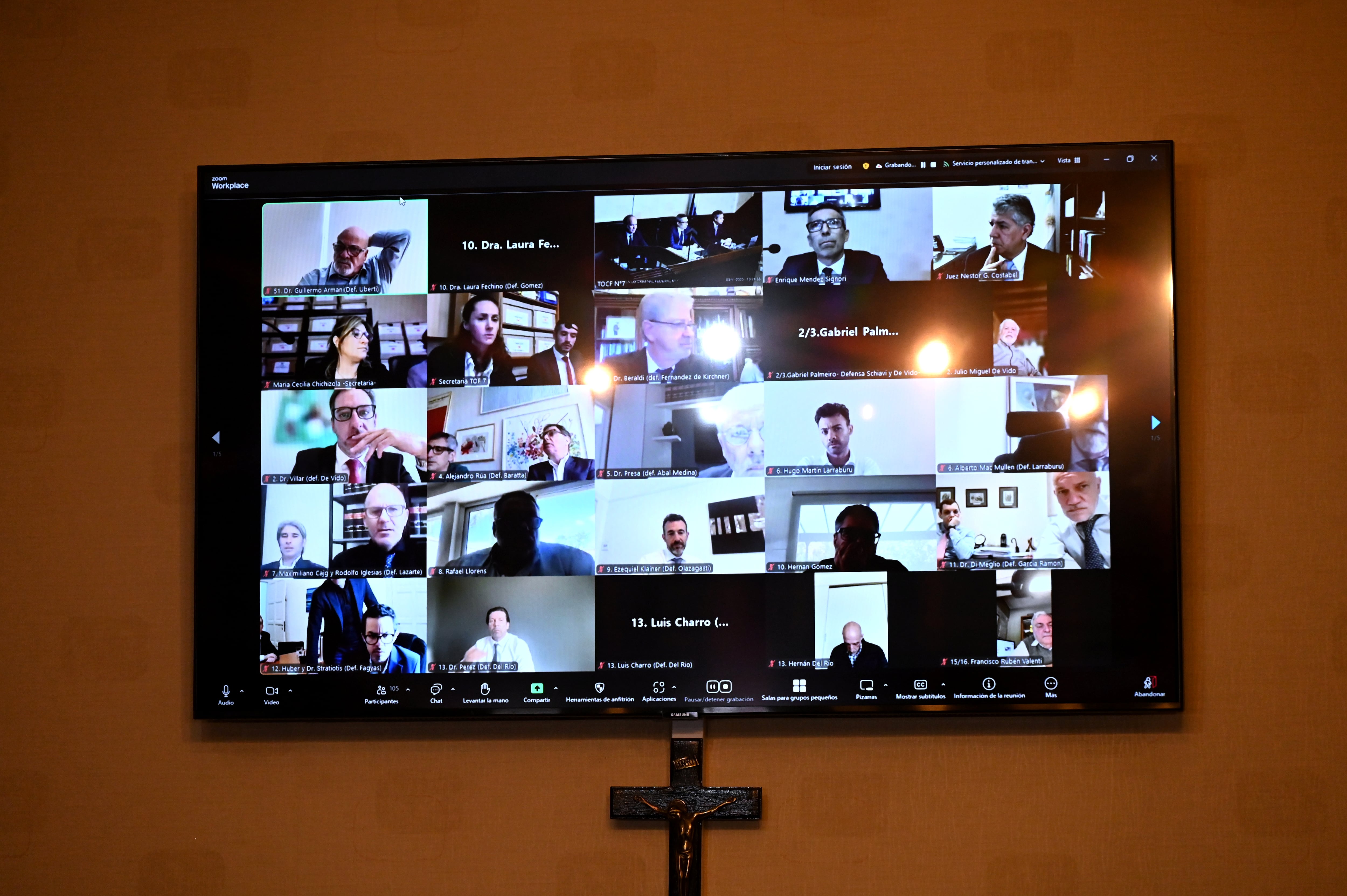 Audiencia virtual en el juicio Cuadernos Fotografía: RS Fotos