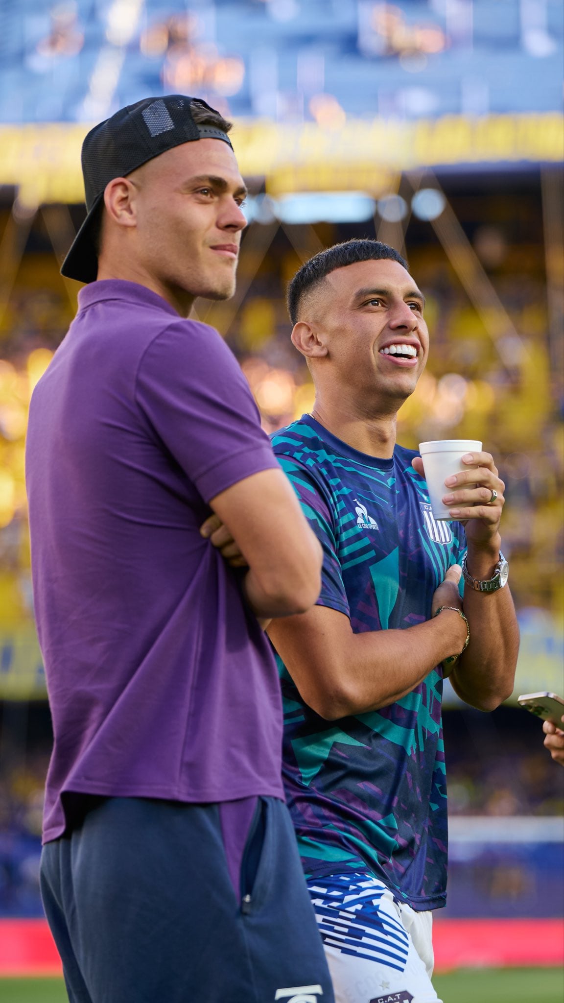 Federico Girotti y Ulises Ortegoza, listos para chocar contra Boca (@CATallerescdb)