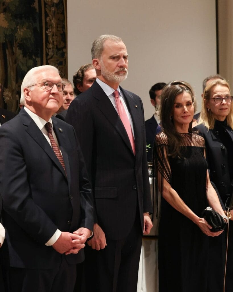 Recepción en honor de los Reyes ofrecida por el presidente de la República Federal Alemana, Frank-Walter Steinmeier, y la primera dama, Elke Büdenbender, en la embajada de Alemania en España. (Instagram @casareal.es)