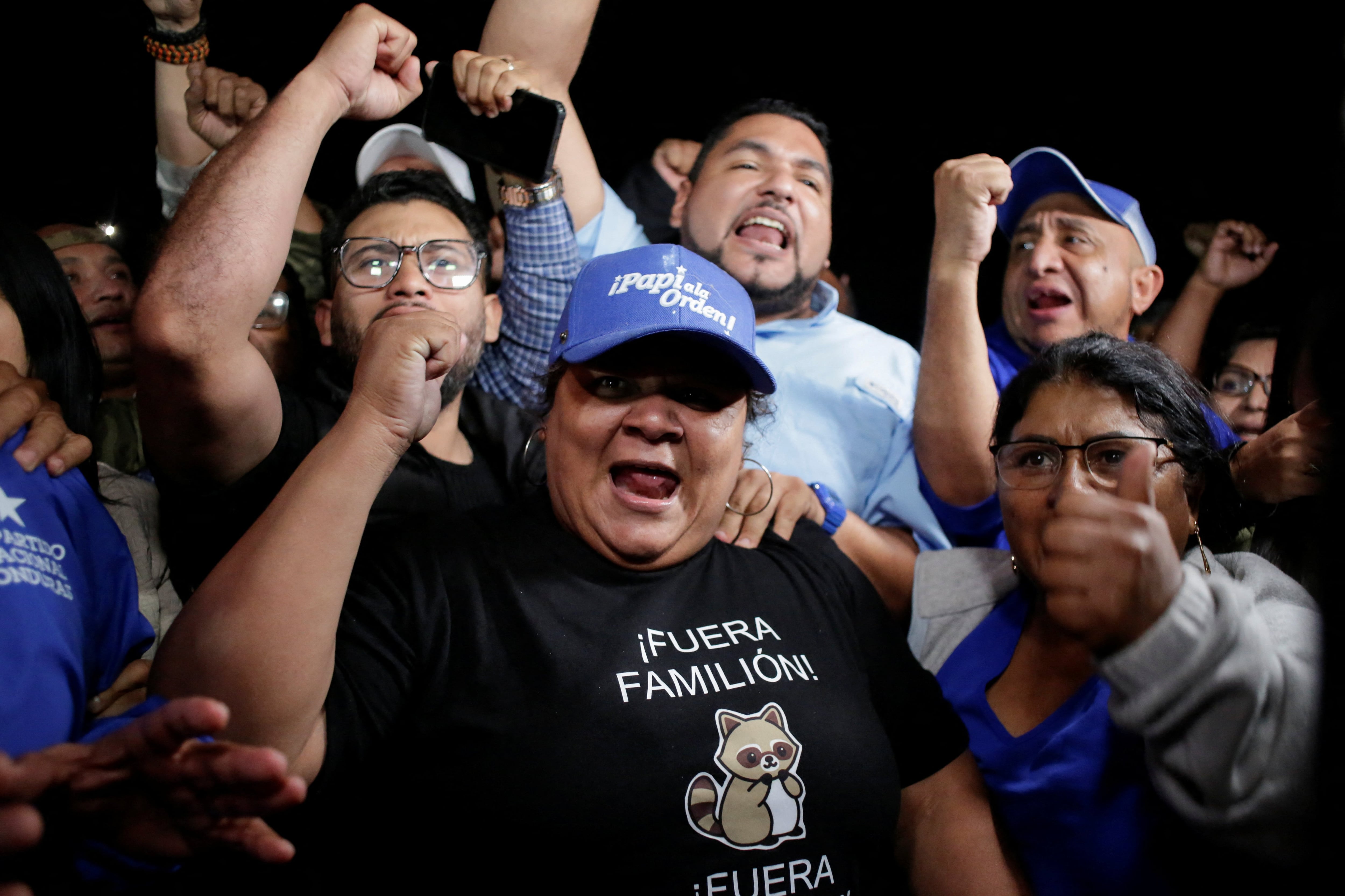 Militantes de Asfura tras conocer el resultado 