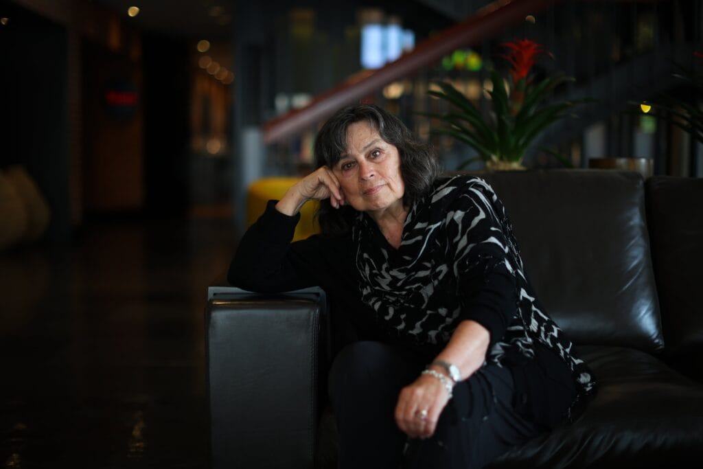 Laura Restrepo durante entrevista en Bogotá, en mayo 2025.