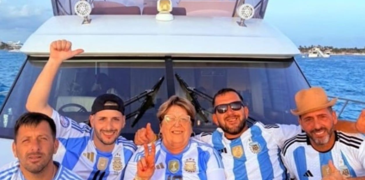 Ana Lucía Conte en el centro de la foto y Pantano a la derecha. La Justicia sospecha que son testaferros de dirigentes de AFA
