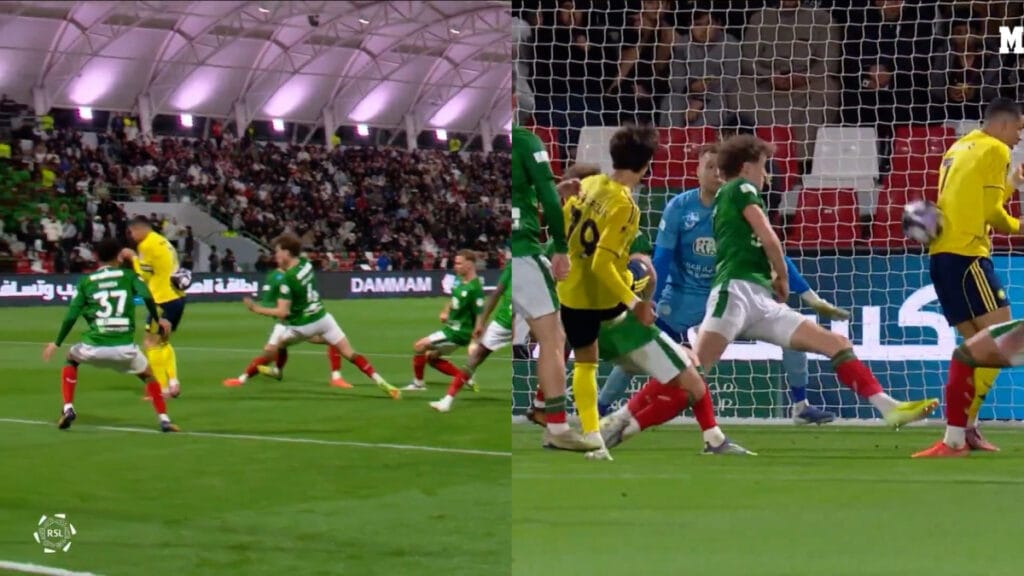 Cristiano dijo que llegaría a los mil goles... aunque sea marcando con la espalda<br>